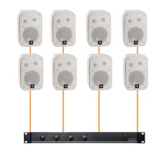 Акустика для магазина 8 настенных колонок JBL Control 1 Pro-Audac | белый