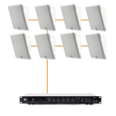 Акустика для магазина 8 настенных колонок JBL SLP12 | белый