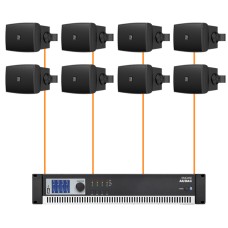 Акустика для магазина 8 настенных колонки Audac WX802-SMQ | черный