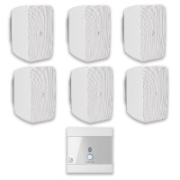 Акустична система для приміщення настінна Audac 6-ARES5A/W-220 | Bluetooth