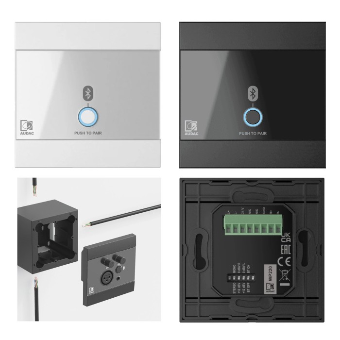 Акустична система для приміщення настінна Audac ARES5A/B-220 | Bluetooth