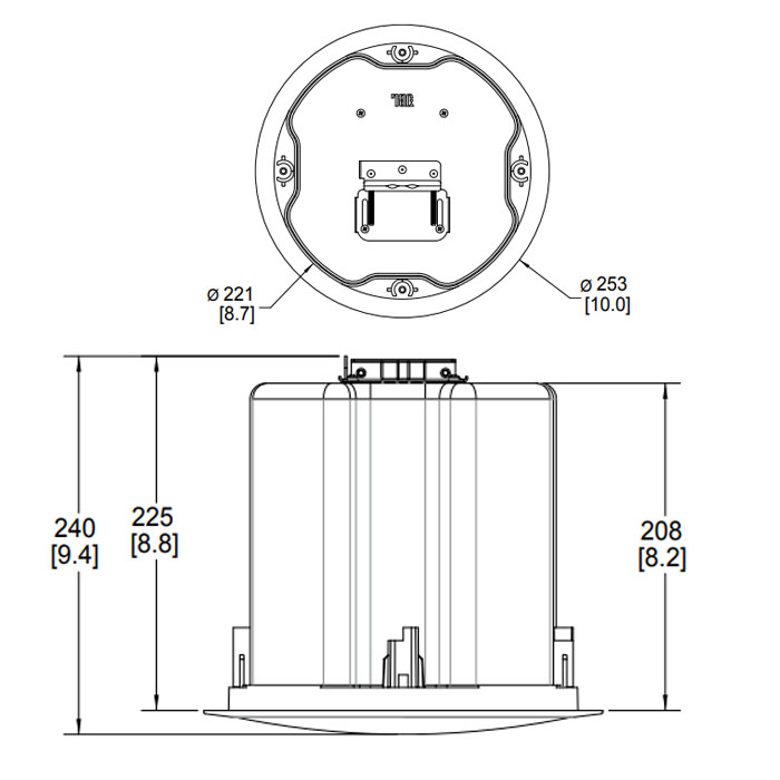 Потолочный динамик JBL Control 16C/T белый